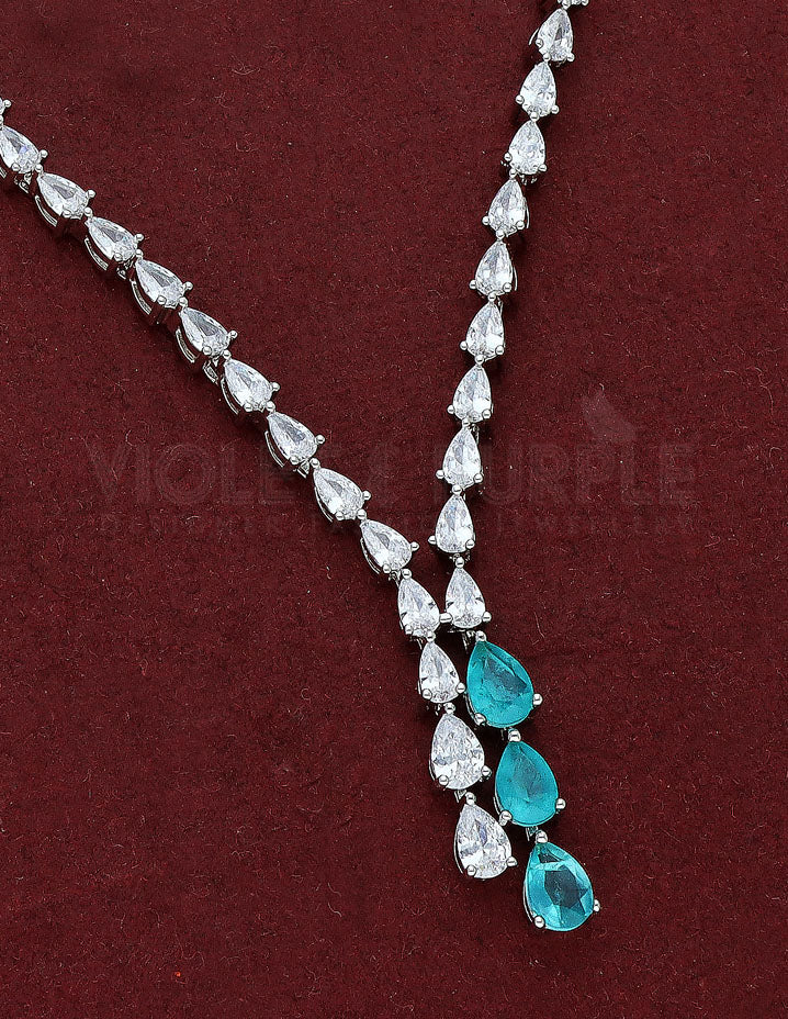 Stylish Zircon Necklace Set