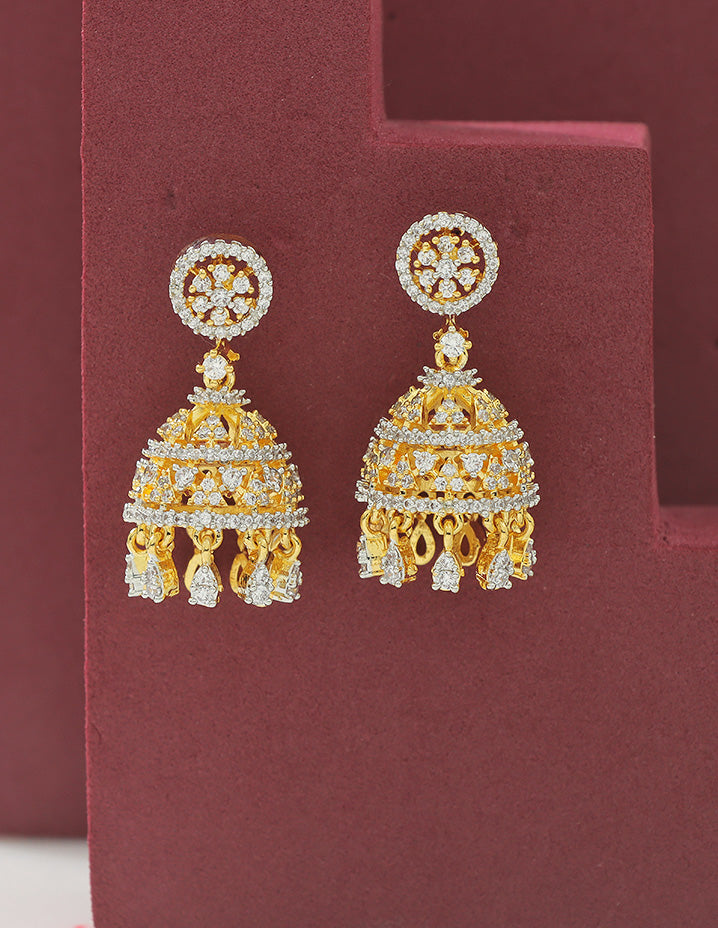 Designer Zirconia Royal Radiance Jhumka