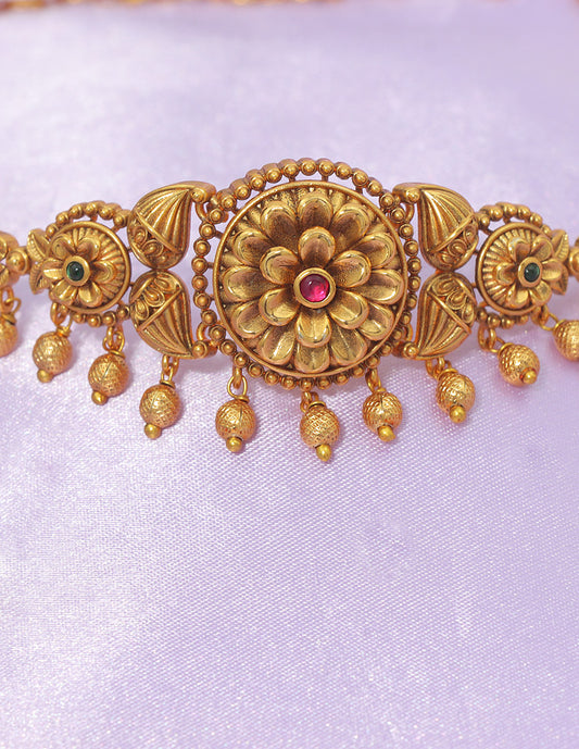 Designer Floral Matt Chain Bajuband