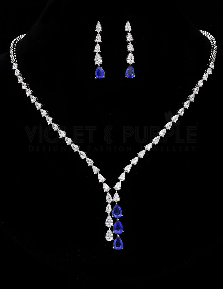 Stylish Zircon Necklace Set
