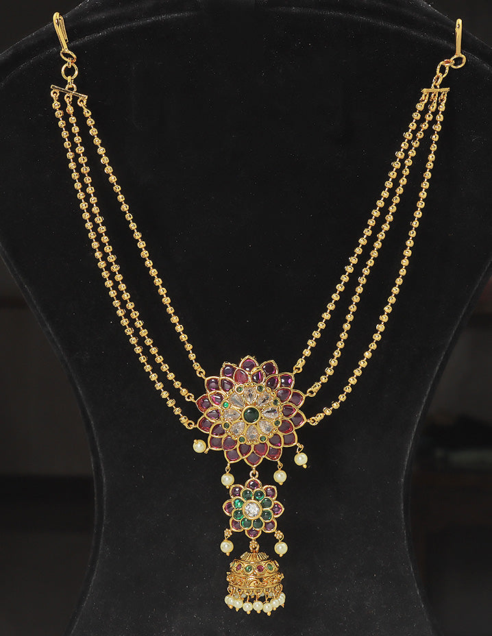 Designe Elegant Flower Choti Piece + Champaswaralu