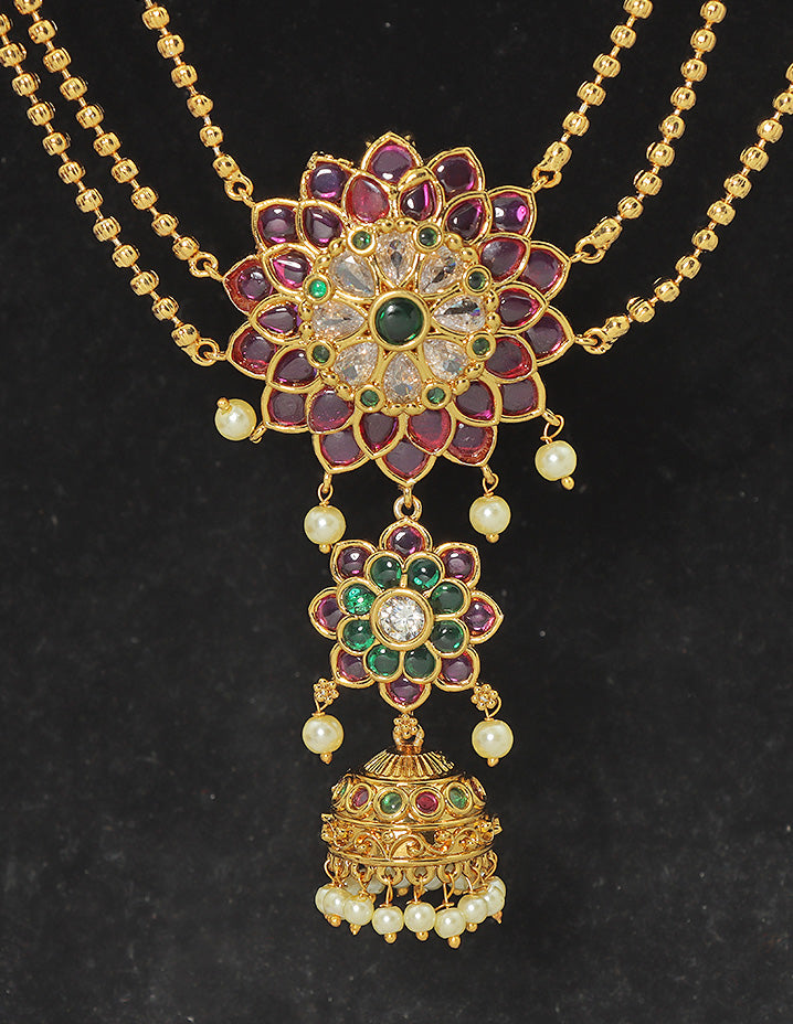 Designe Elegant Flower Choti Piece + Champaswaralu