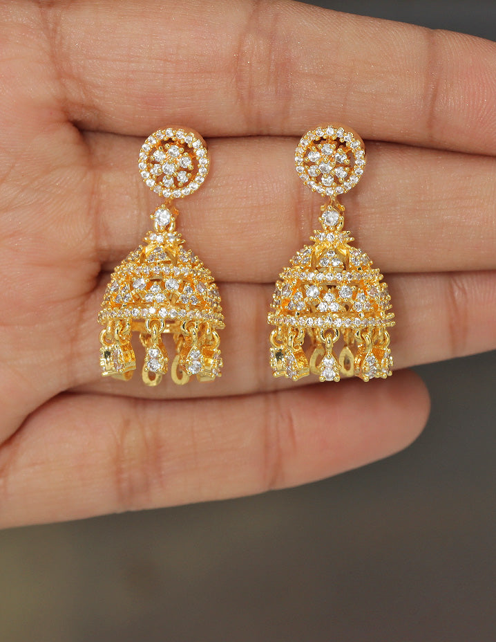 Designer Zirconia Royal Radiance Jhumka