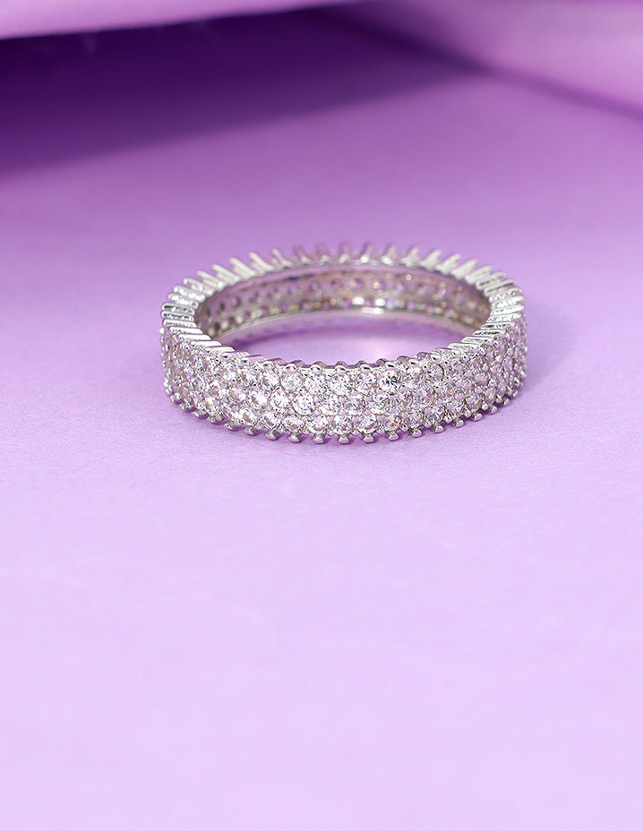 Designer Zirconia Crystal Finger Ring