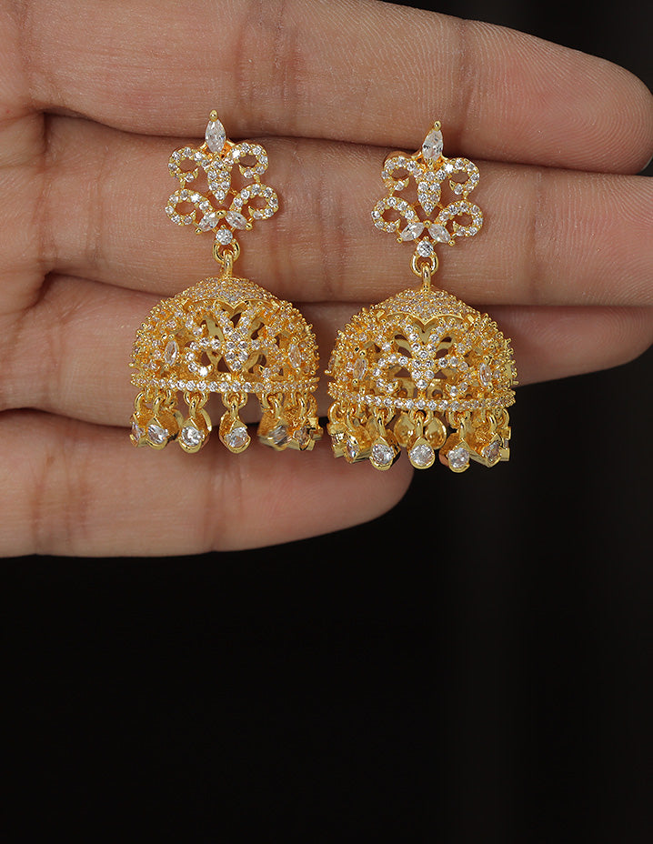 Designer Zirconia Royal Radiance Jhumka