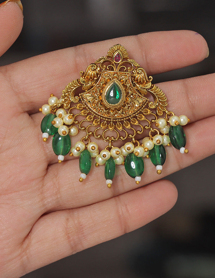 Designe Elegant Emerald Floral Choti Piece