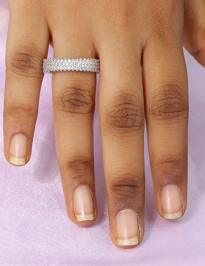 Designer Zirconia Crystal Finger Ring