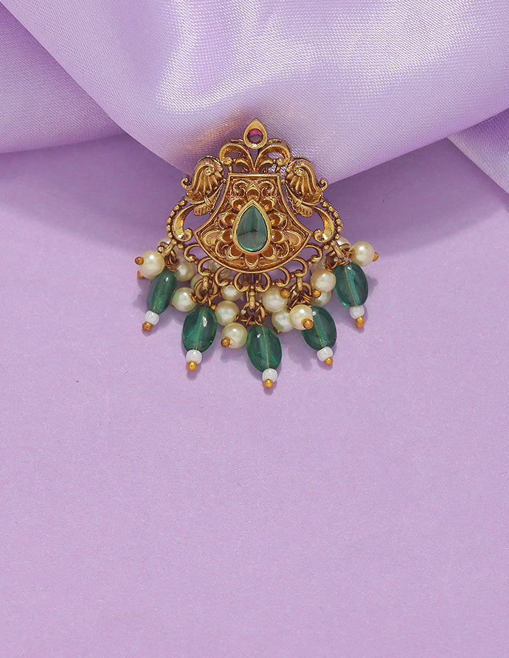 Designe Elegant Emerald Floral Choti Piece