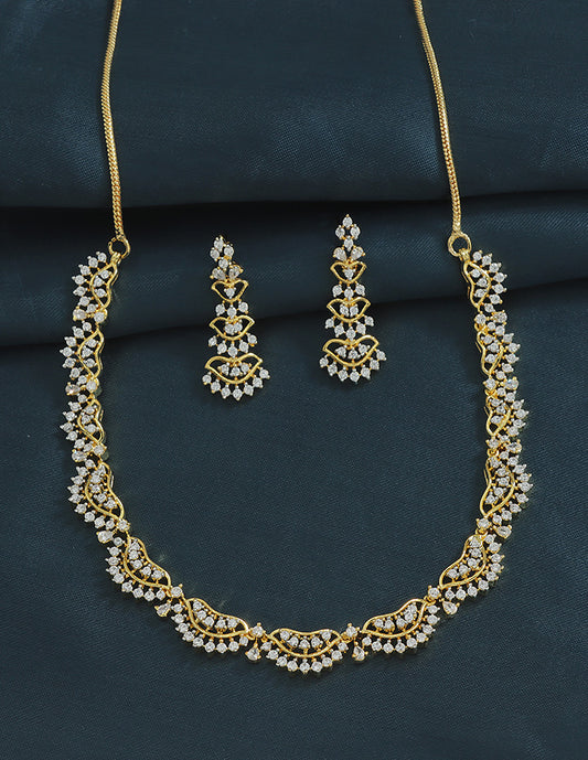 Designer Zirconia Crystal Elegance Necklace Set