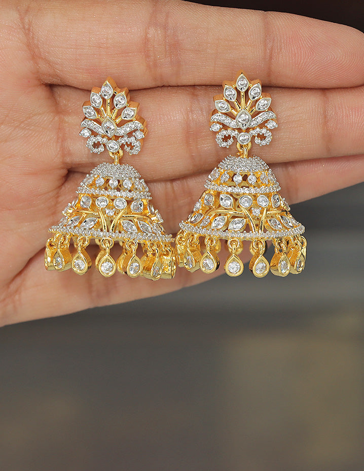 Designer Zirconia Royal Radiance Jhumka