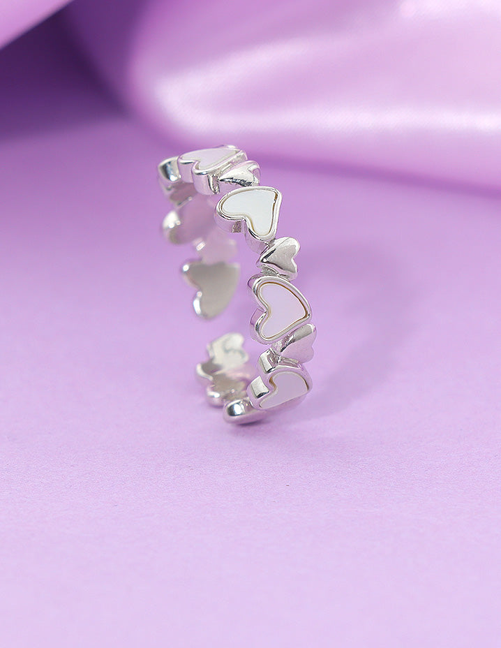 Designer Heart Shape MOP Adjustable Finger Ring