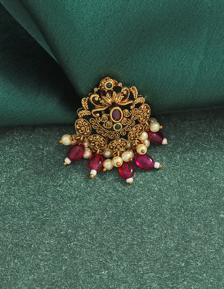 Designe Royal Ruby Temple Choti Piece
