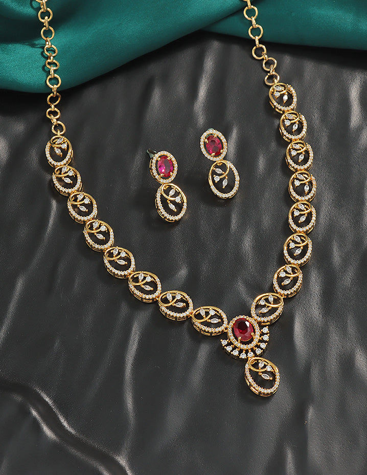 Designer Zirconia Elegance Necklace Set