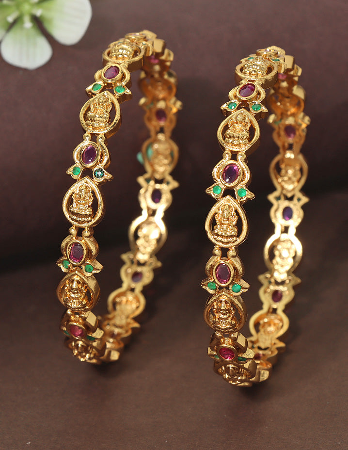 Designer Lakshmi Devi Matt Kempu Bangles