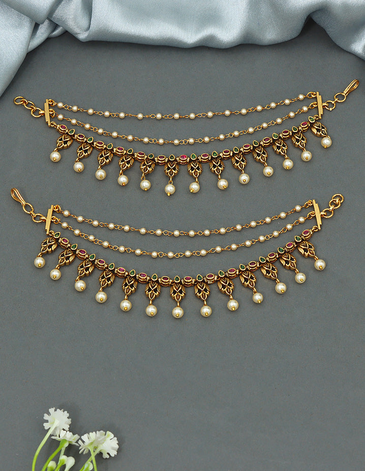 Designer Antique Kempu Stone Chempaswara