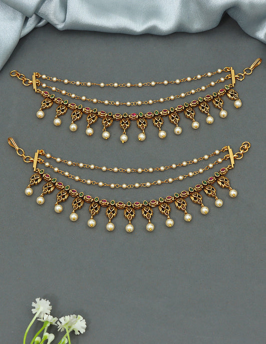 Designer Antique Kempu Stone Chempaswara