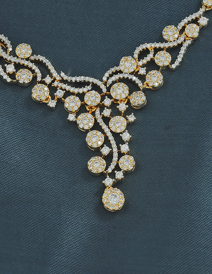 Designer Zirconia Crystal Elegance Necklace Set