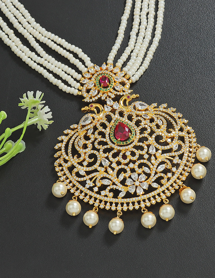 Designer Ruby Beads Mala