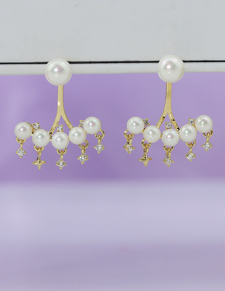 Designer Zirconia  Gold Polish Earrings