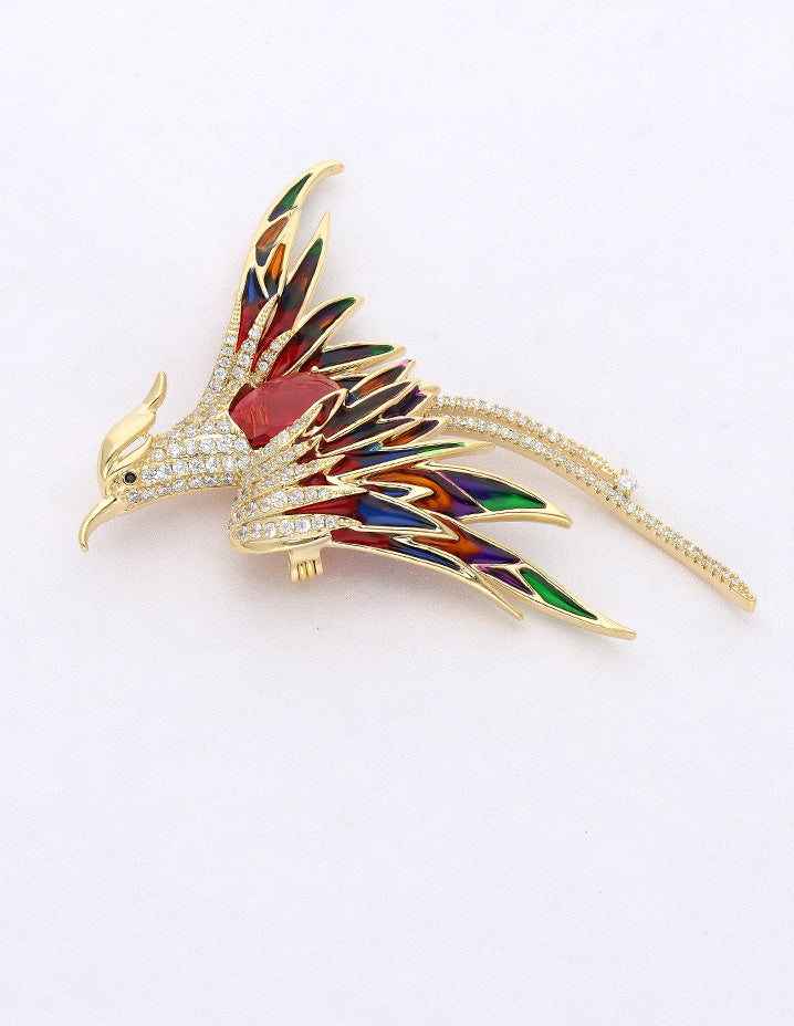 Zirconia Gold Polish Saree Pin