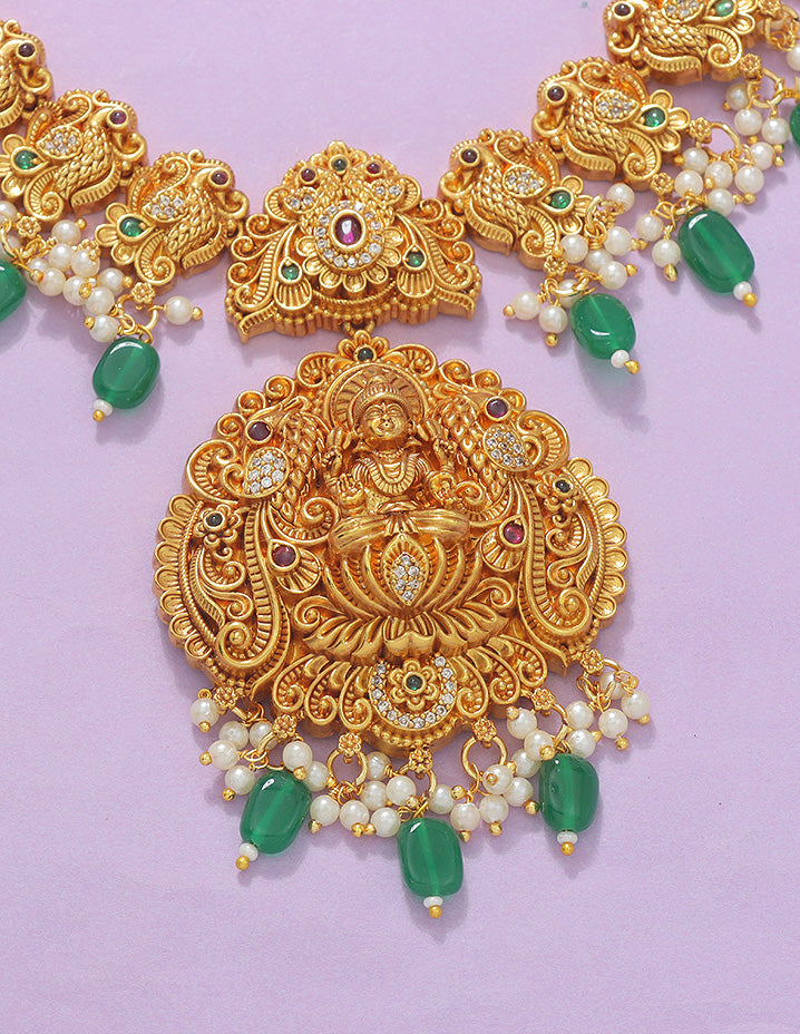 Designer Lakshmi Devi Necklace Set