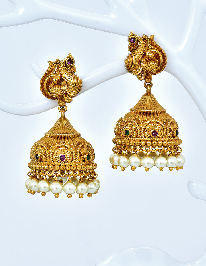 Designer Antique Jhumka Earrings