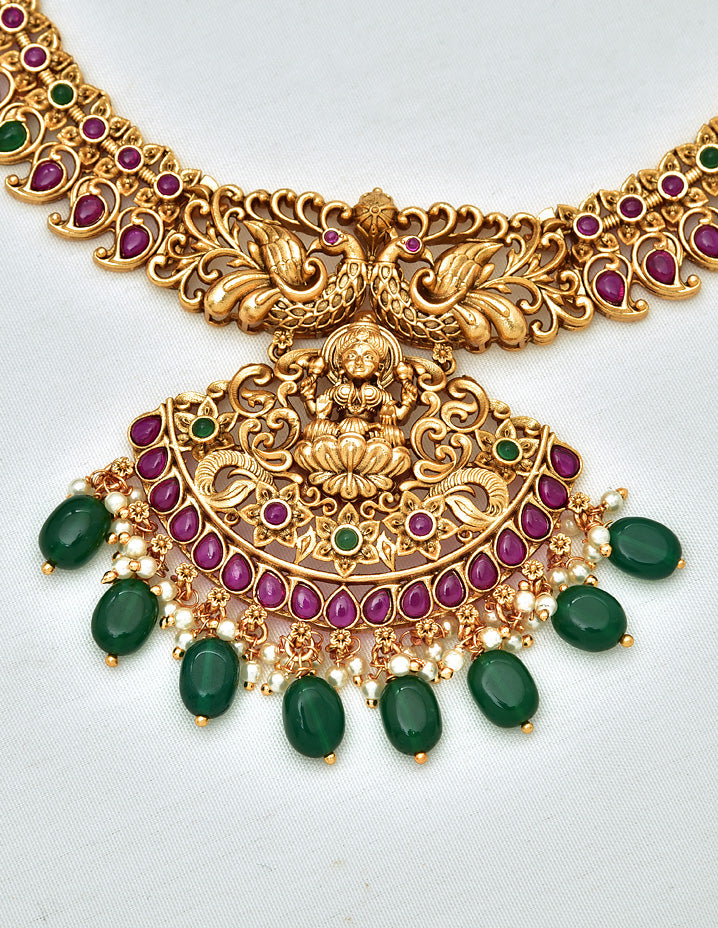 Antique Kempu Necklace Set