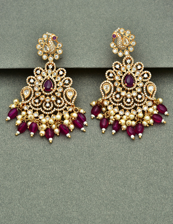 Zircon Carat Polish Grand Wedding Necklace Set