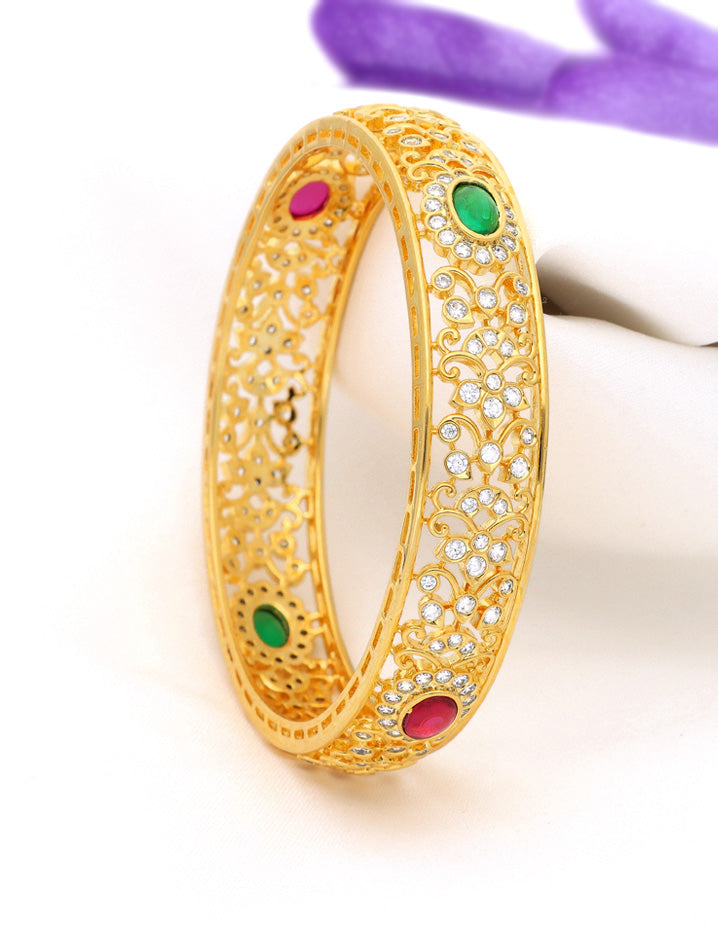 Zircon Gold Polish Bangle ZBGL10965