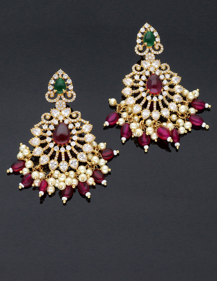 Zircon Gold Polish Necklace Set