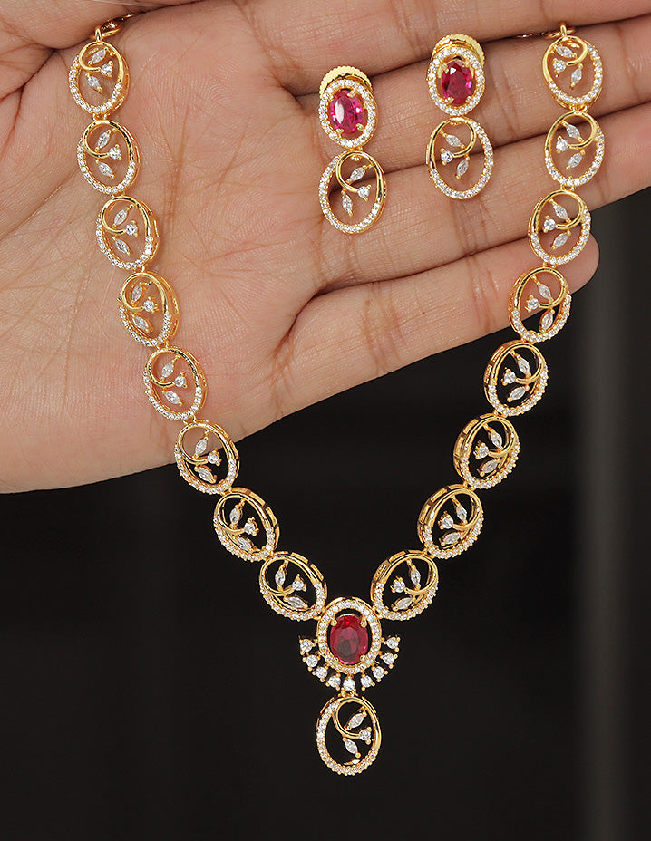 Designer Zirconia Elegance Necklace Set