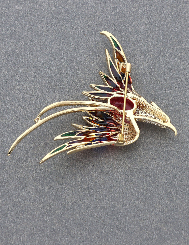Zirconia Gold Polish Saree Pin