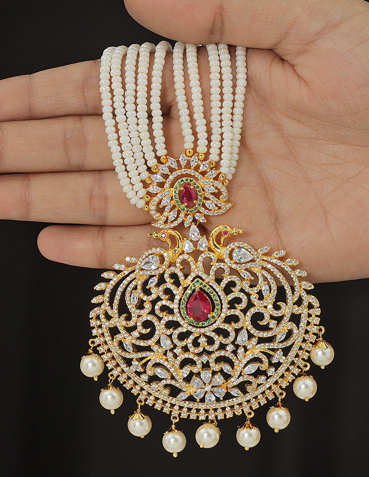 Designer Ruby Beads Mala