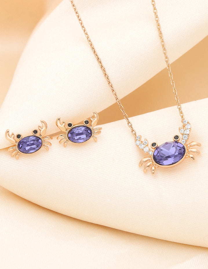 Swarovski Crystal Chain Pendant Set