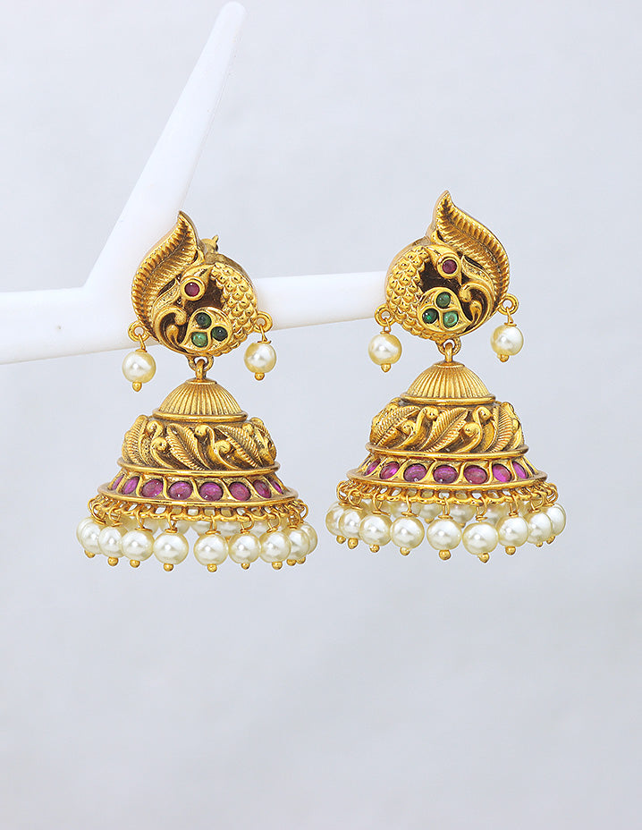 Designer Matt Peacock Jhumka Earrings