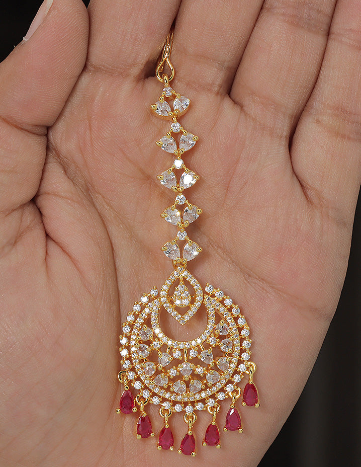 Designer Zirconia Maang Tikka