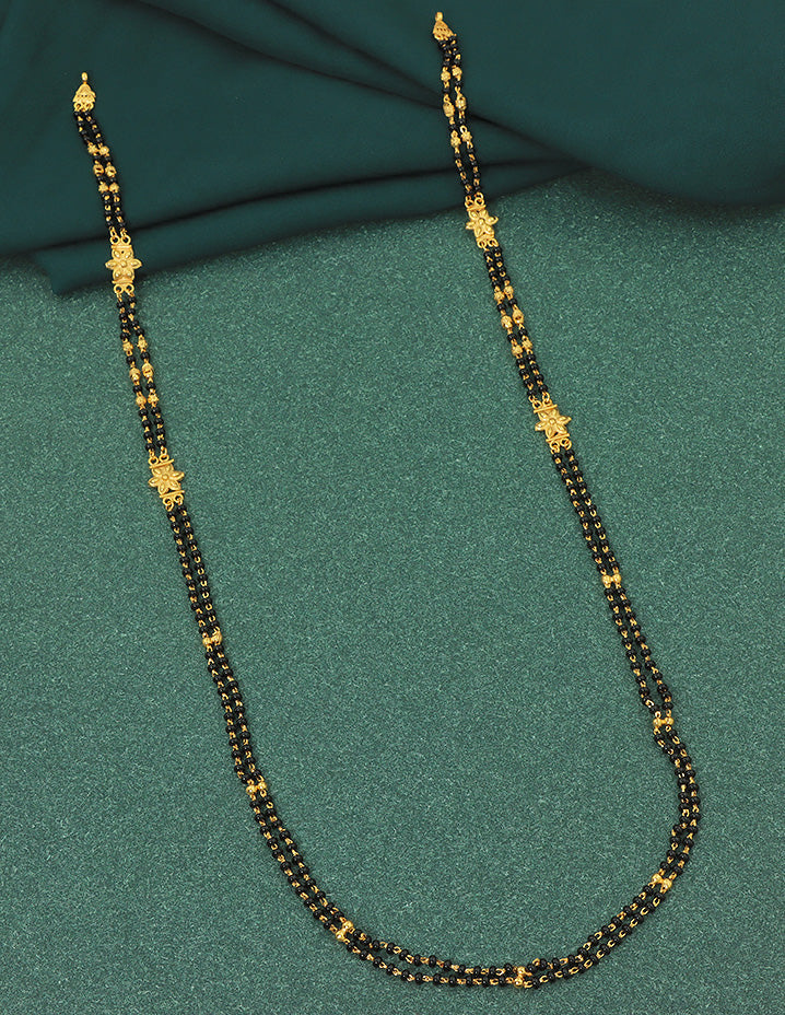 Designer Nitya Twin Beads Mangalsutra Black Beads