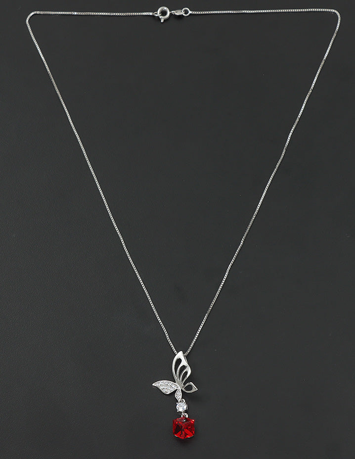Swarovski Crystal Scarlet Flutter Chain Pendant