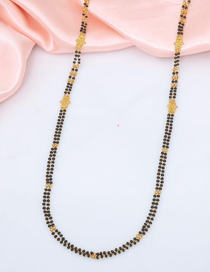 Designer Nitya Twin Beads Mangalsutra Black Beads