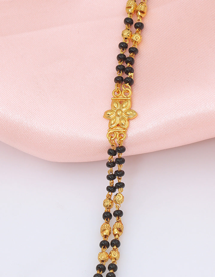 Designer Nitya Twin Beads Mangalsutra Black Beads