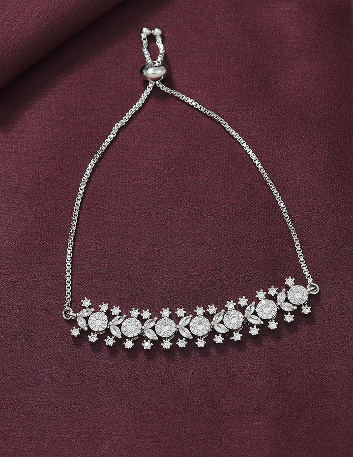 Designer Zirconia Chain Bracelet