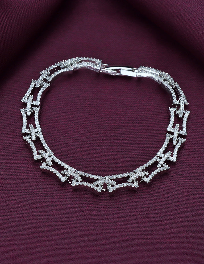 Zirconia Designer Chain Bracelet