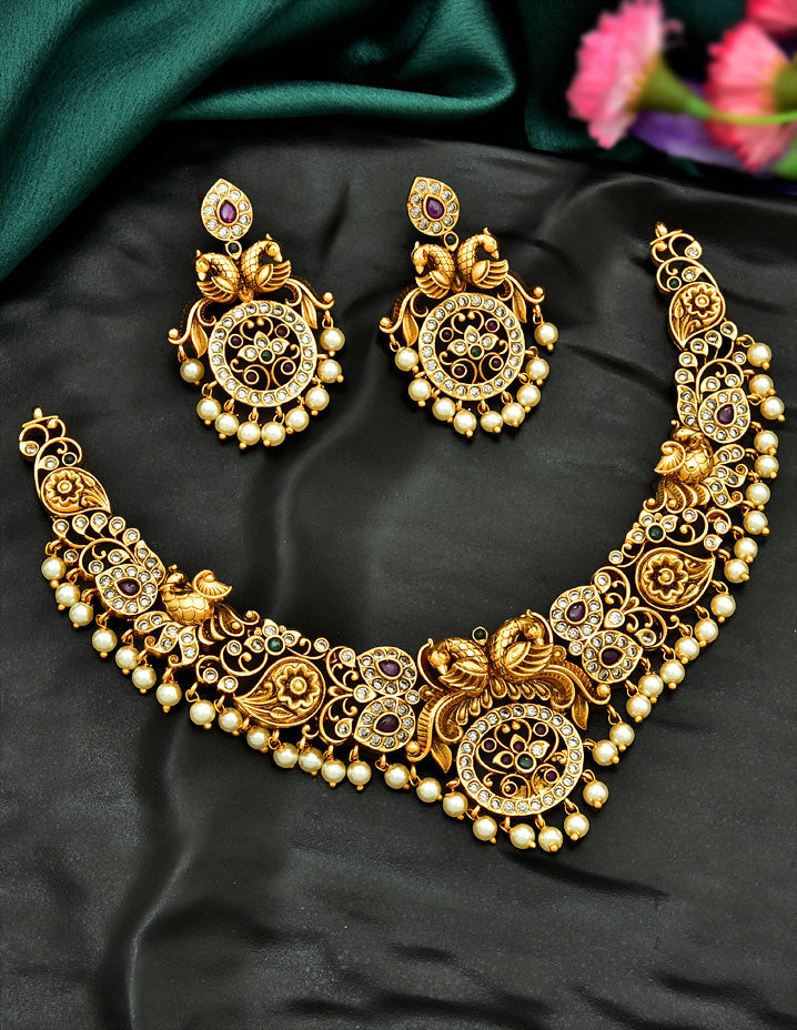 Antique Zirconia Necklace Set 127936