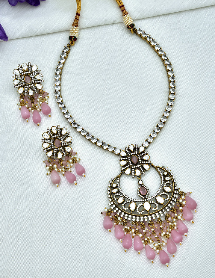 Zirconia Victorian Necklace Set