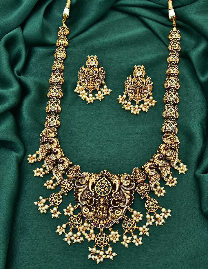 Antique Lakshmi Devi Grand Wedding Long Haaram1