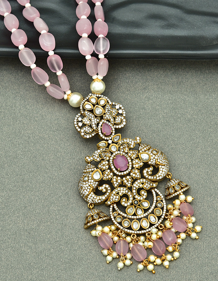 Victorian 3 Layered Beads Long Haaram