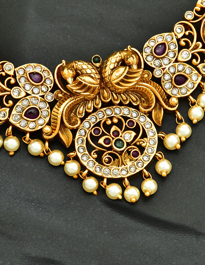 Antique Zirconia Necklace Set 127936