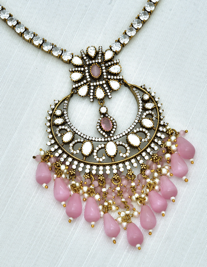Zirconia Victorian Necklace Set