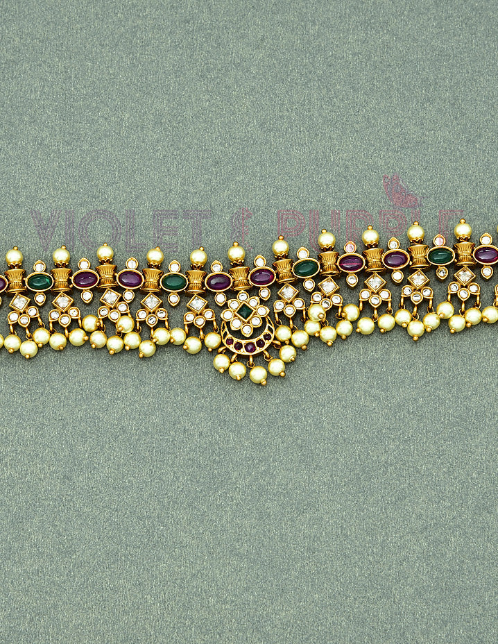 Guttapusalu Gold Polish Chain Vaddanam