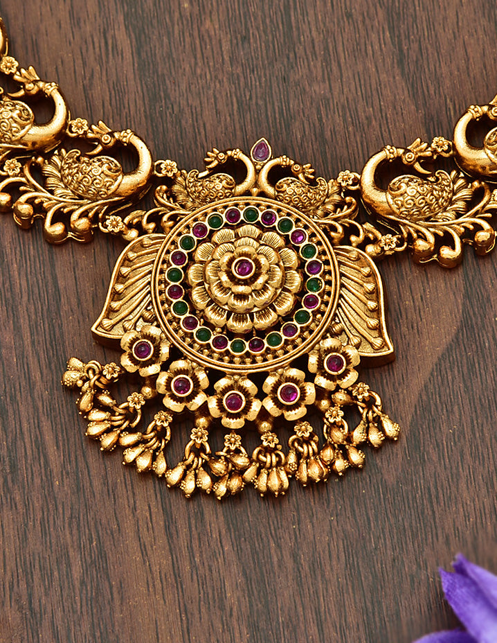 Peacock Desinger Antique Necklace Set 127422